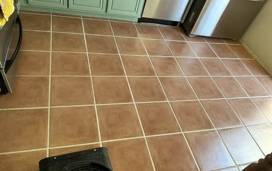 Drying Terracotta kitchen tile